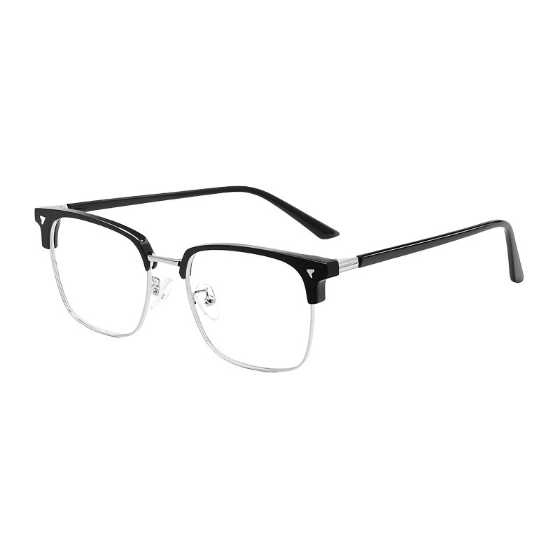 Browline Black/Silver Eyeglasses