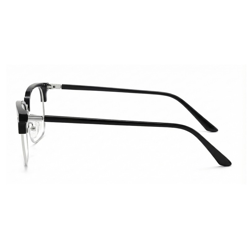 Browline Black/Silver Eyeglasses