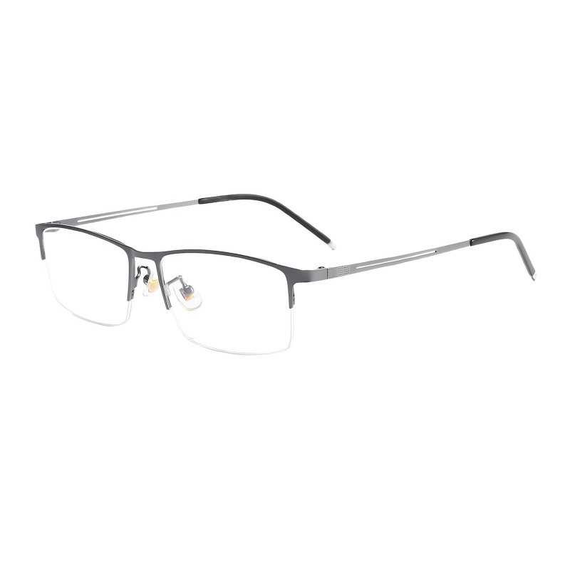 Rectangle Gunmetal Eyeglasses