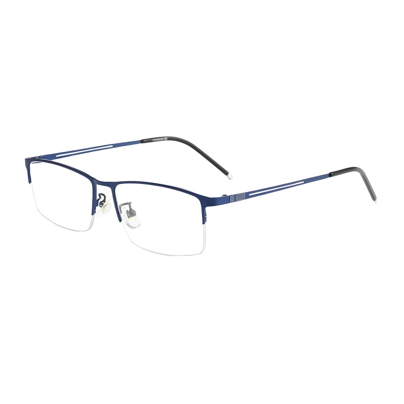 Rectangle Blue Eyeglasses