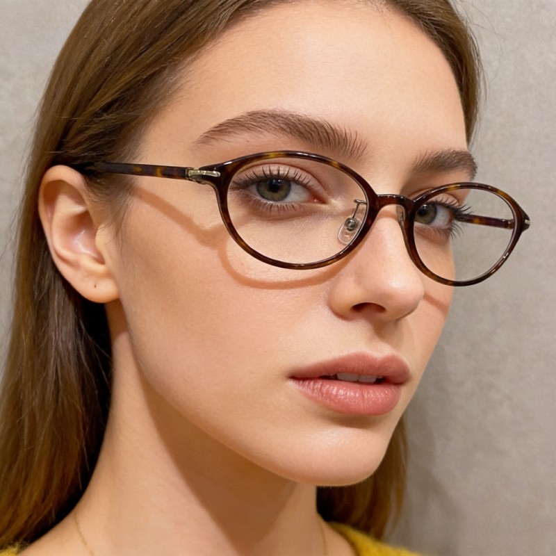 Oval Tortoise Eyeglasses