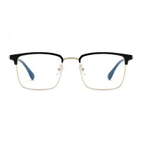 Bowen - Browline Black Golden Eyeglasses