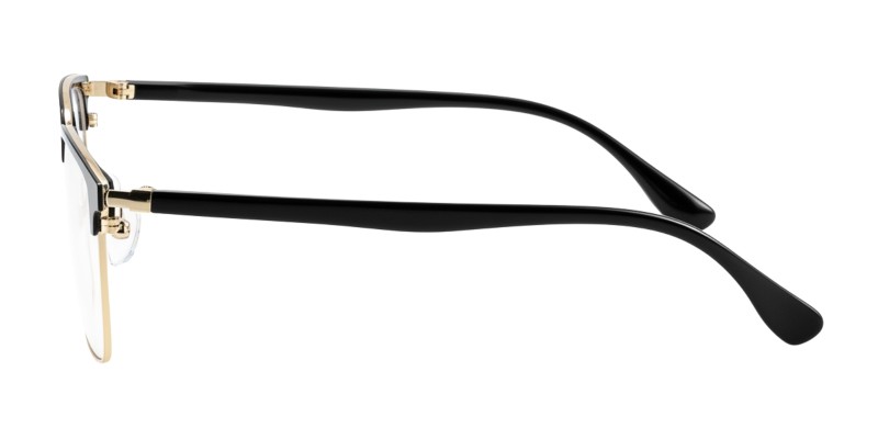 Bowen Black Golden Browline Prescription Glasses additional view
