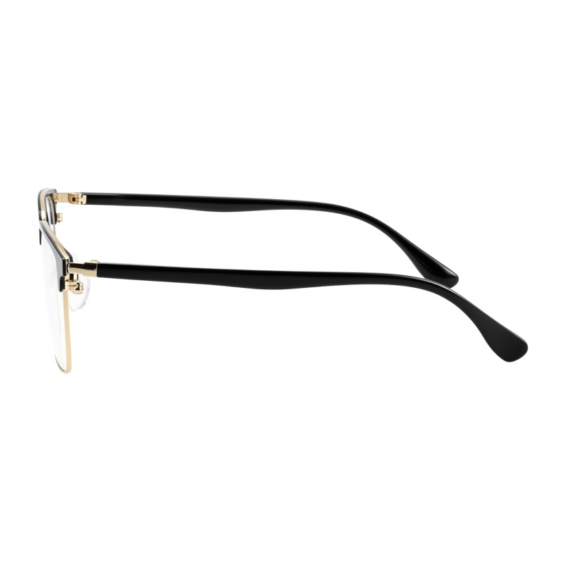 Browline Black Golden Eyeglasses