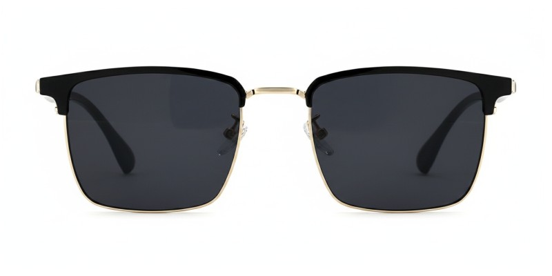 Bowen Black Golden Browline Prescription Glasses additional view