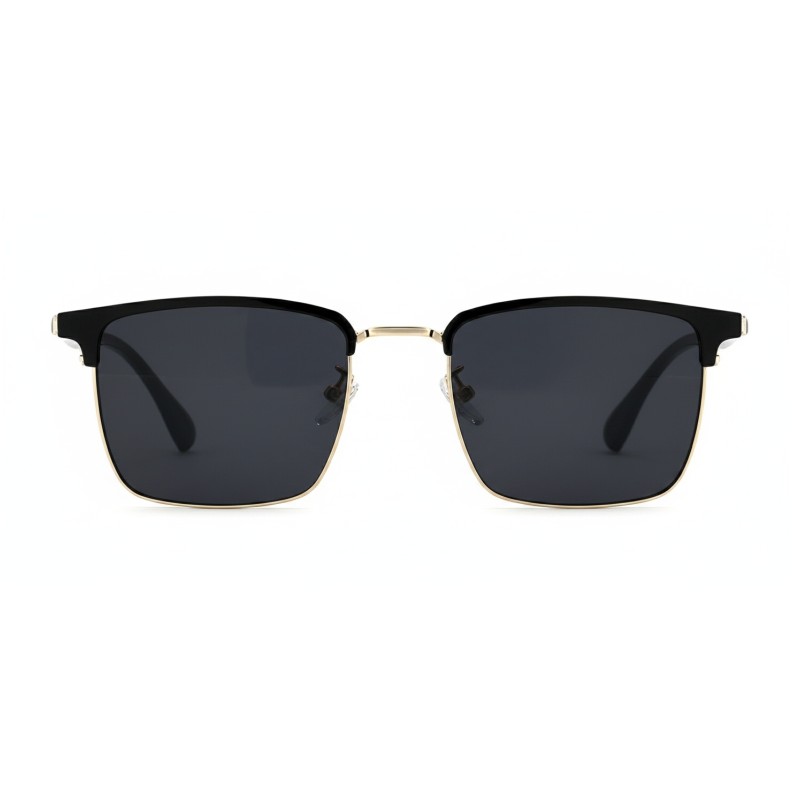 Browline Black Golden Eyeglasses