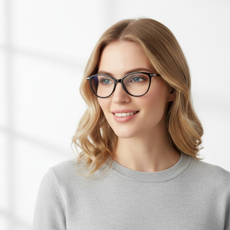 Cat Eye Black Eyeglasses