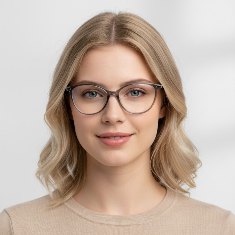 Cat Eye Gray Eyeglasses