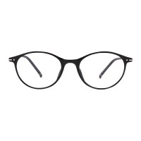 Oval Black Eyeglasses