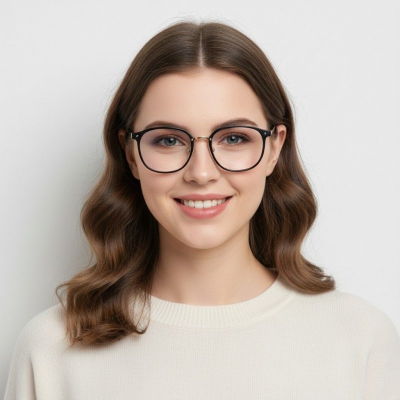 Square Black Eyeglasses