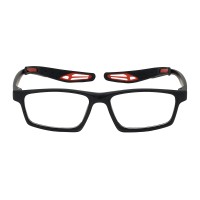 Travis - Rectangle Black Red Eyeglasses