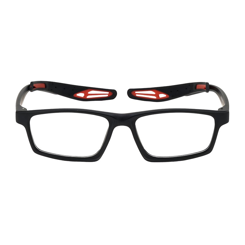 Rectangle Black Red Eyeglasses
