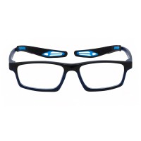 Rectangle Black Blue Eyeglasses