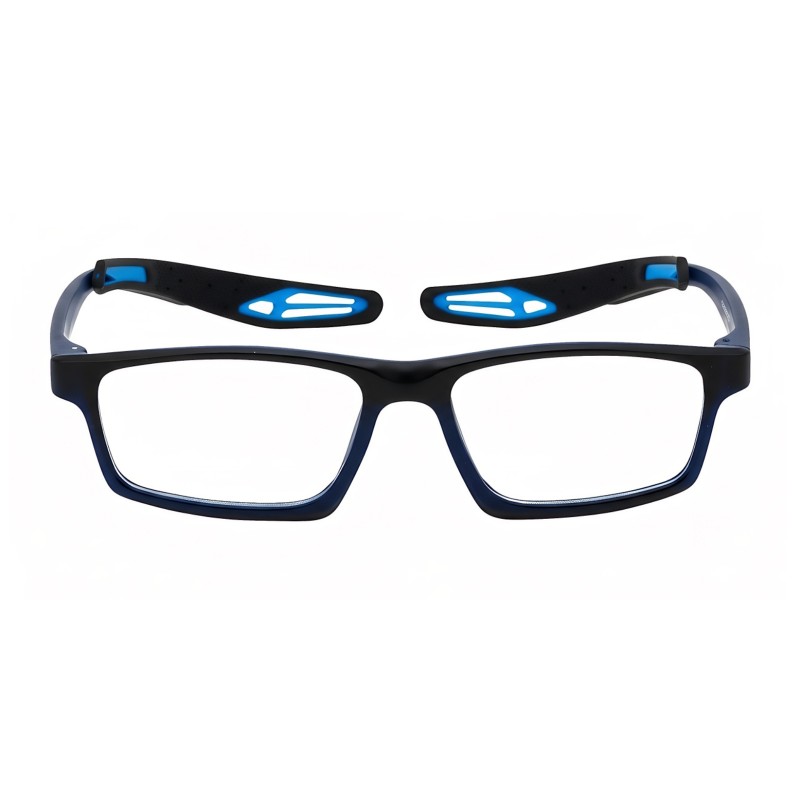Rectangle Black Blue Eyeglasses
