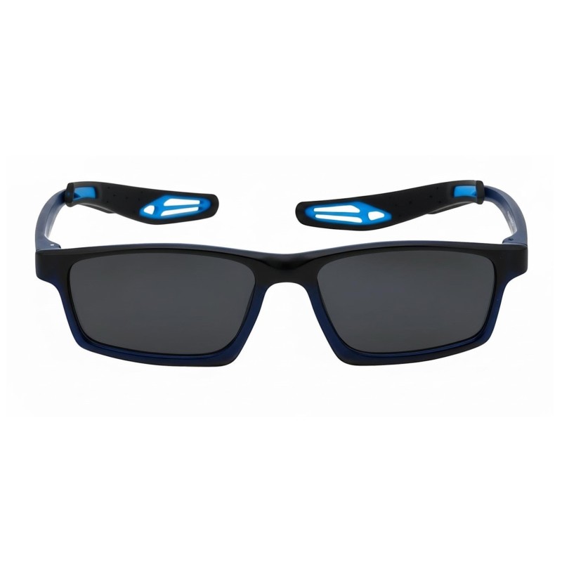 Rectangle Black Blue Eyeglasses