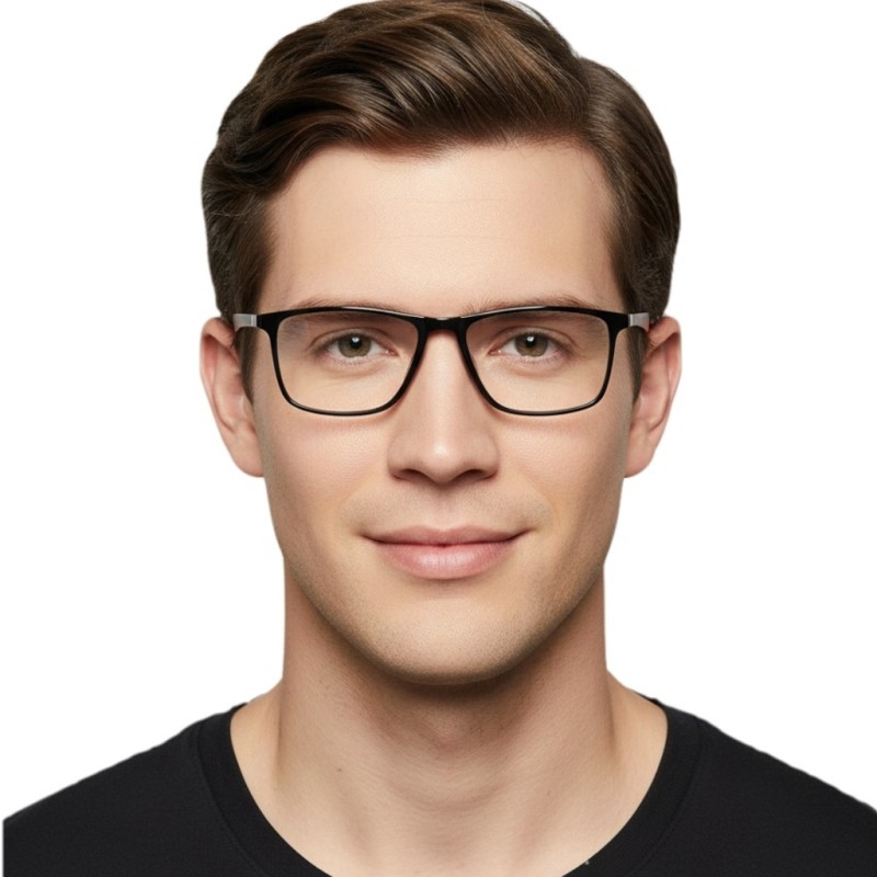 Square Black/Gray Eyeglasses
