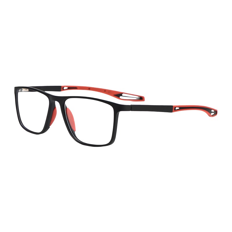 Square Black/Red Eyeglasses