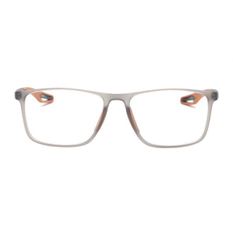Square Gray Brown Eyeglasses