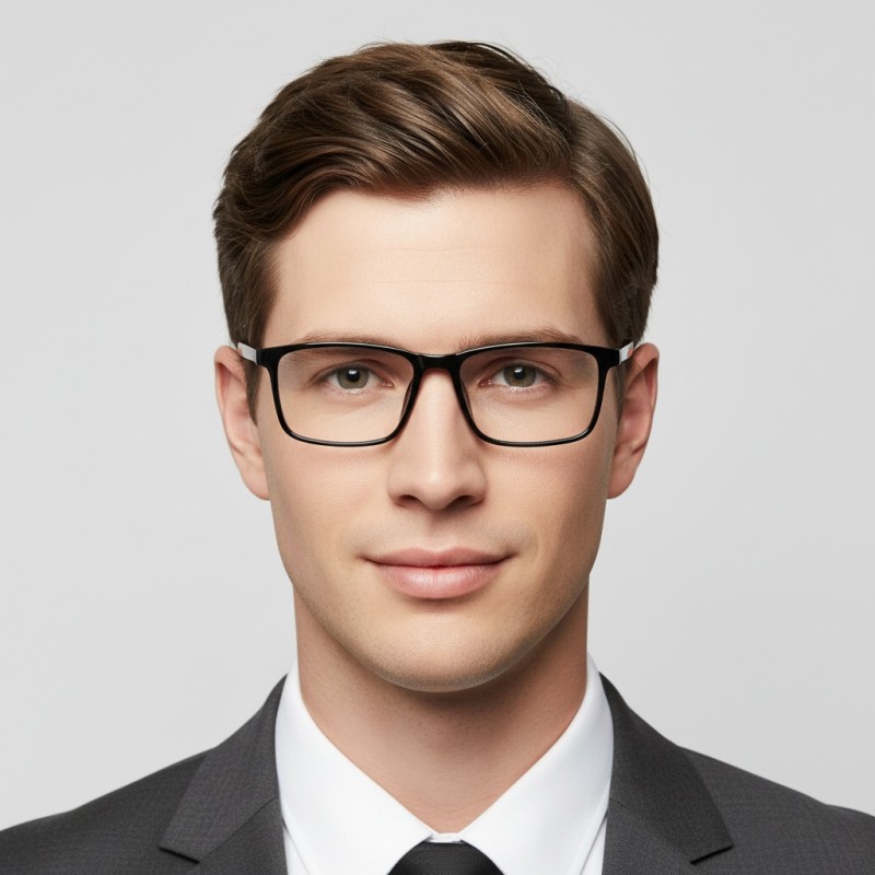 Rectangle Black Eyeglasses