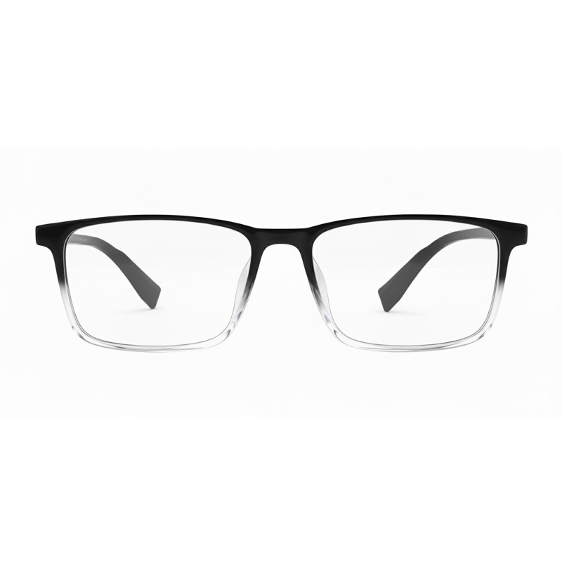 Rectangle Black Crystal Eyeglasses