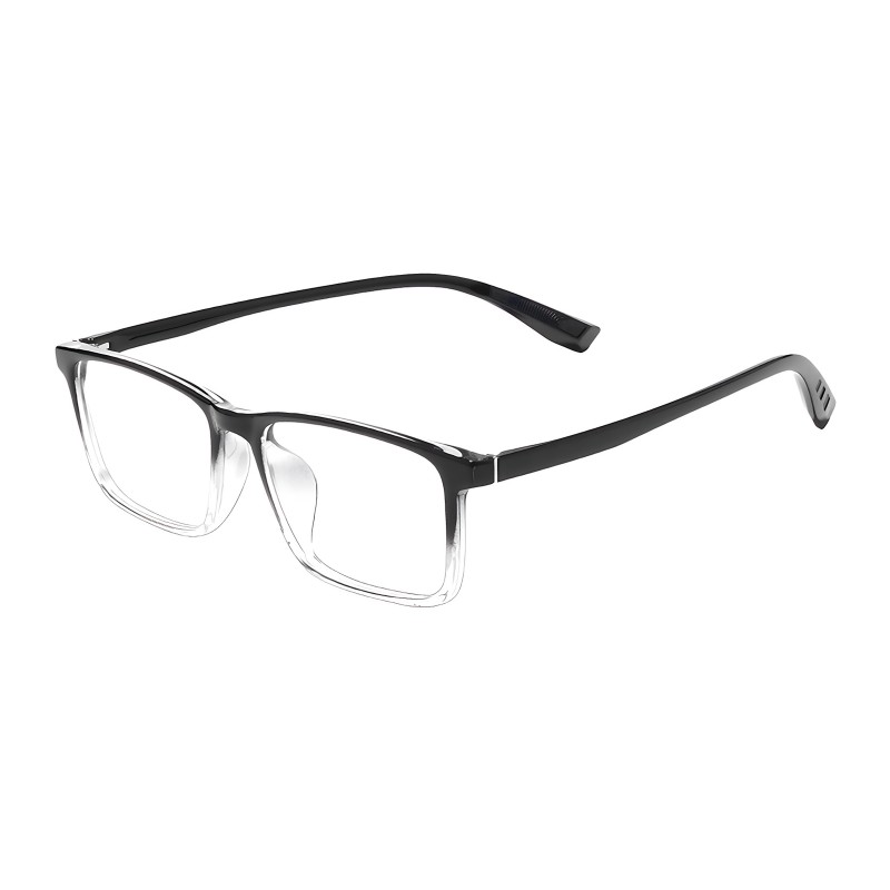 Rectangle Black Crystal Eyeglasses