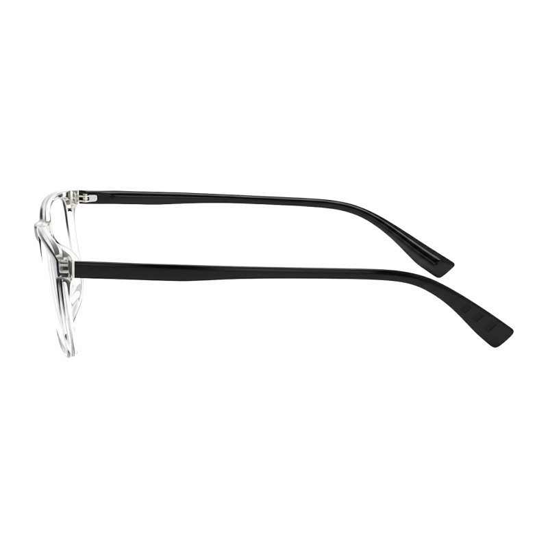 Rectangle Black Crystal Eyeglasses