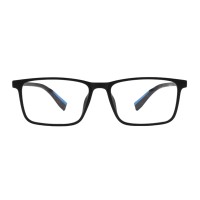 Rectangle Matte-black Eyeglasses