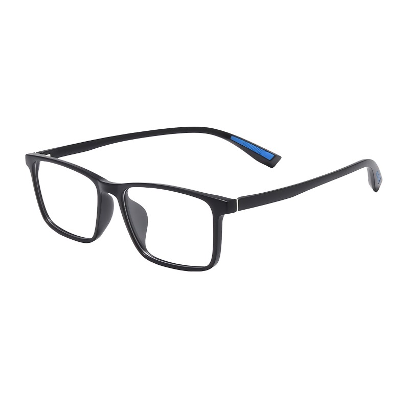 Rectangle Matte-black Eyeglasses