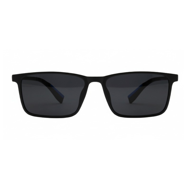 Rectangle Matte-black Eyeglasses