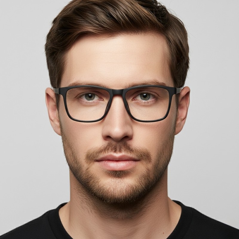 Square Black Eyeglasses