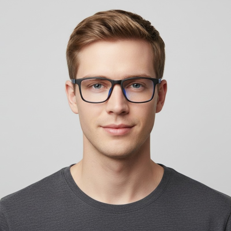 Square Black/Blue Eyeglasses