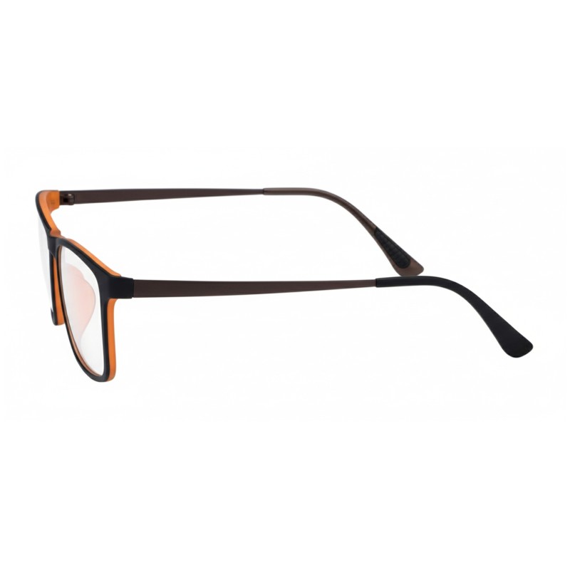 Square Black Orange Eyeglasses