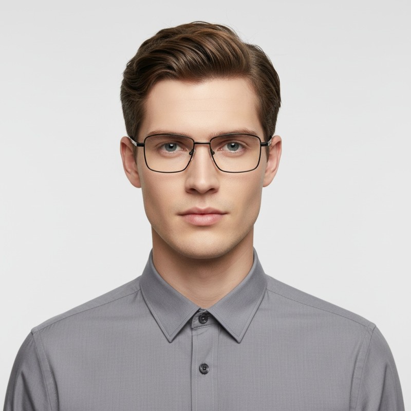 Square Black Eyeglasses
