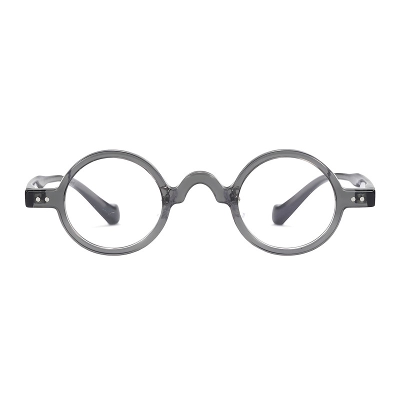 Round Gray Eyeglasses