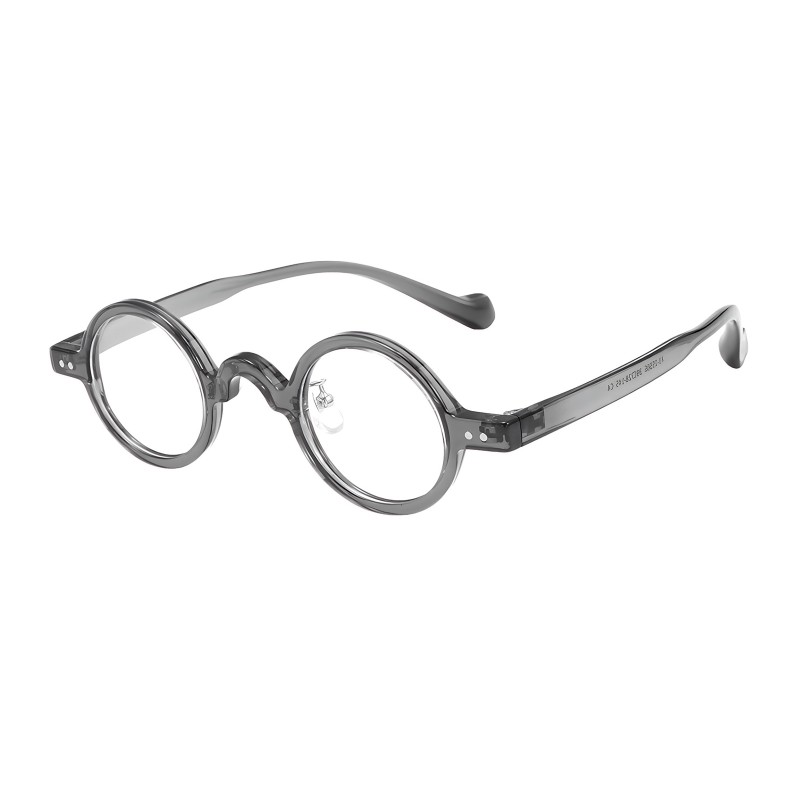 Round Gray Eyeglasses