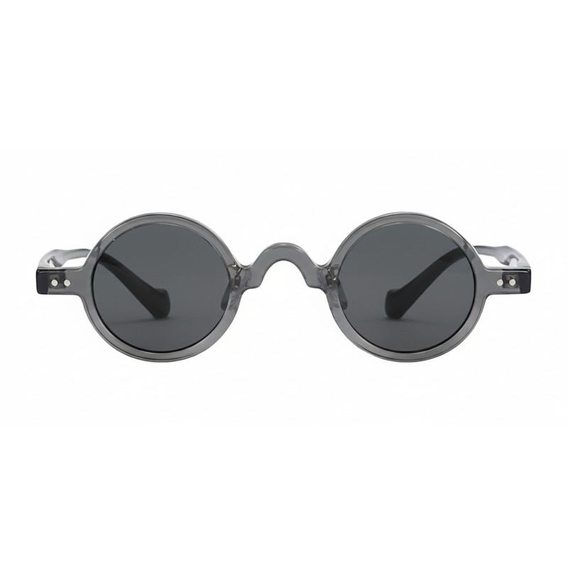 Round Gray Eyeglasses