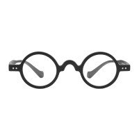 Round Matte-black Eyeglasses