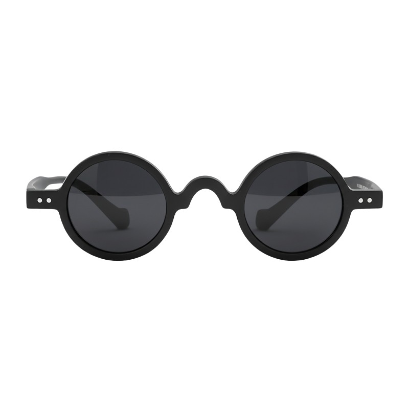 Round Matte-black Eyeglasses