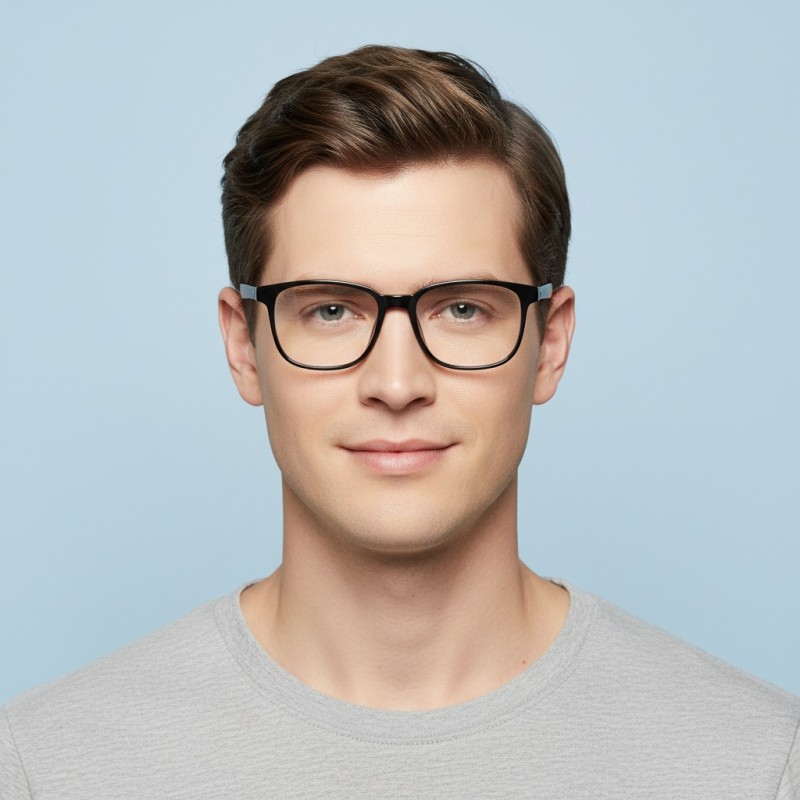 Square Black Eyeglasses
