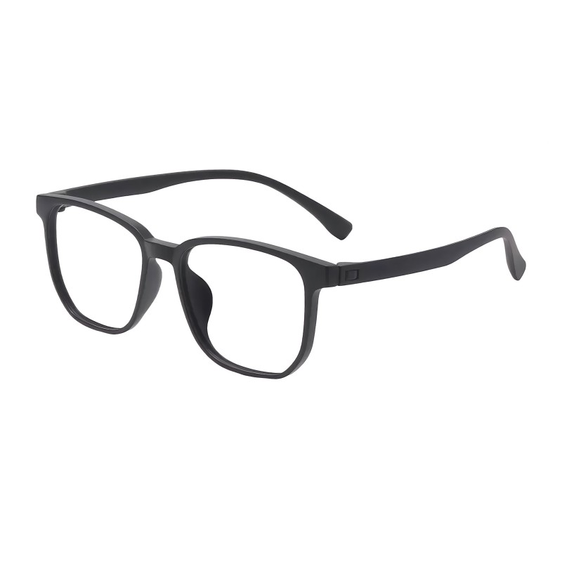 Square Matte-black Eyeglasses