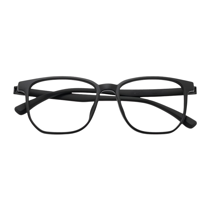 Square Matte-black Eyeglasses