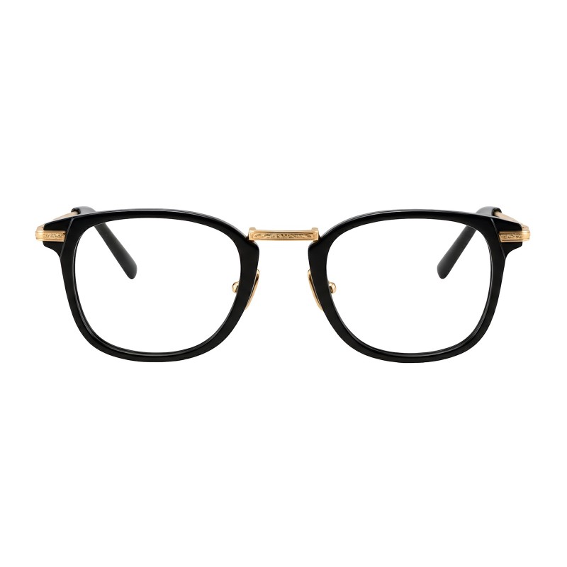 Square Black Golden Eyeglasses