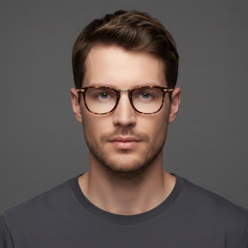 Square Tortoise Eyeglasses