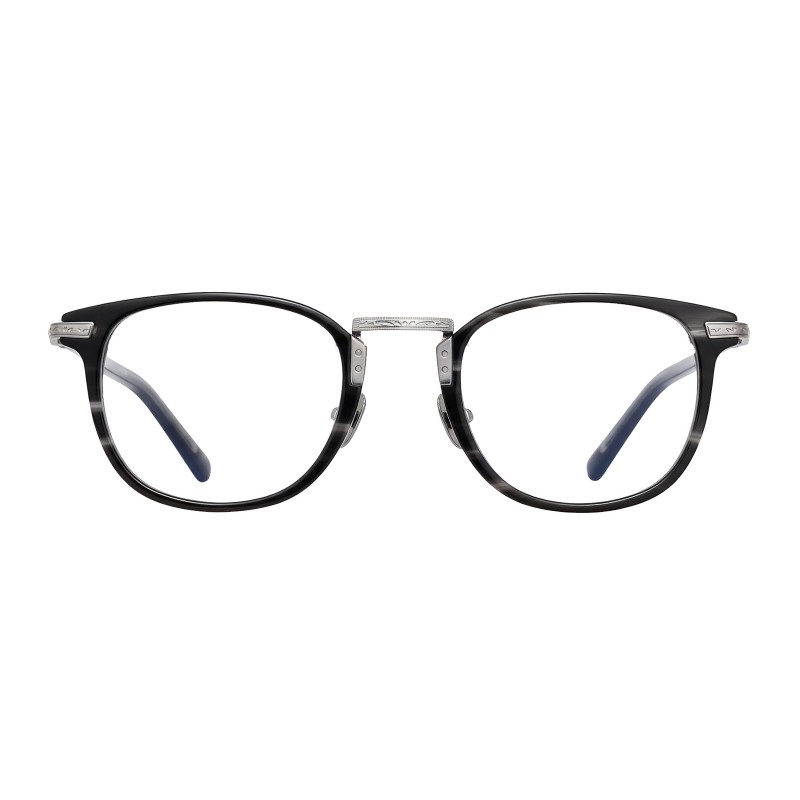 Square Tortoise Silver Eyeglasses