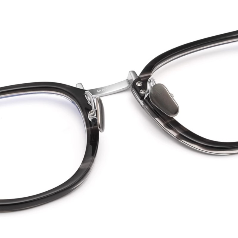 Square Tortoise Silver Eyeglasses