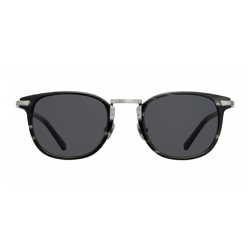 Square Tortoise Silver Eyeglasses