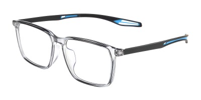 Square Gray Blue Eyeglasses