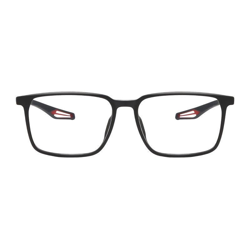 Square Black Red Eyeglasses