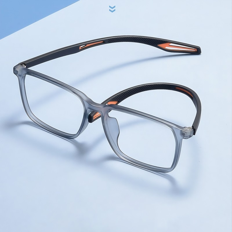 Square Gray Eyeglasses