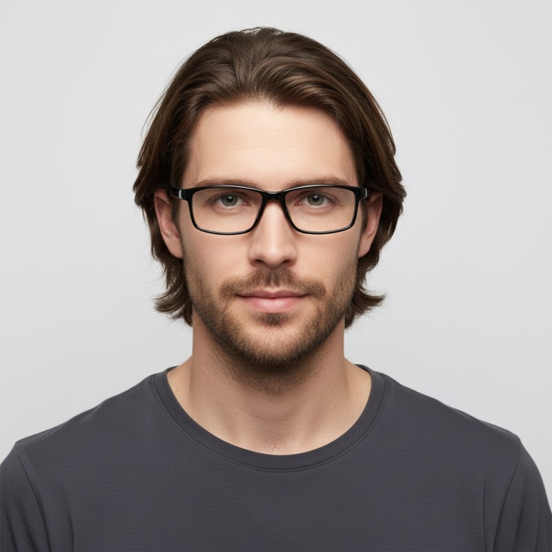 Rectangle Black Eyeglasses